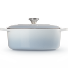 Cast Iron Signature Oval CasseroleCoastal Blue image number 3